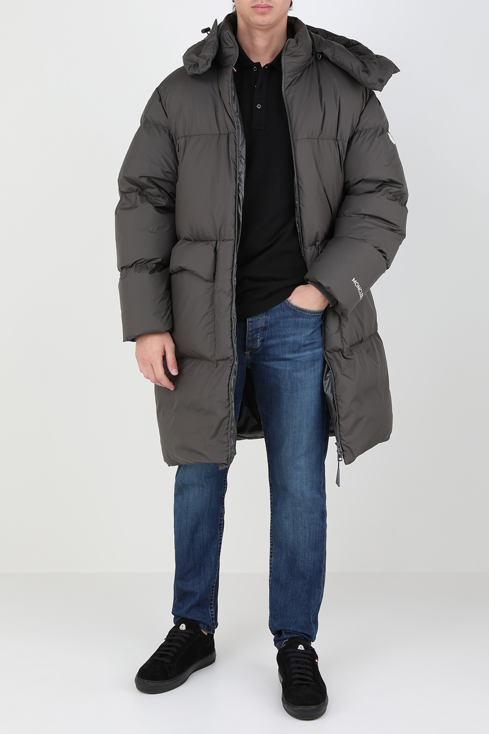 מונקלר 1952 מעיל פאפר ארוך מרוכסן